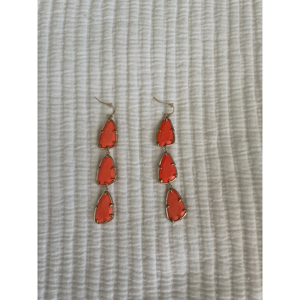 Kendra Scott Drop Earrings - Coral Magnesite